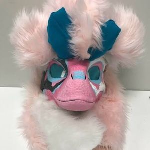 Pink Dino mask. Plus paws. High quality